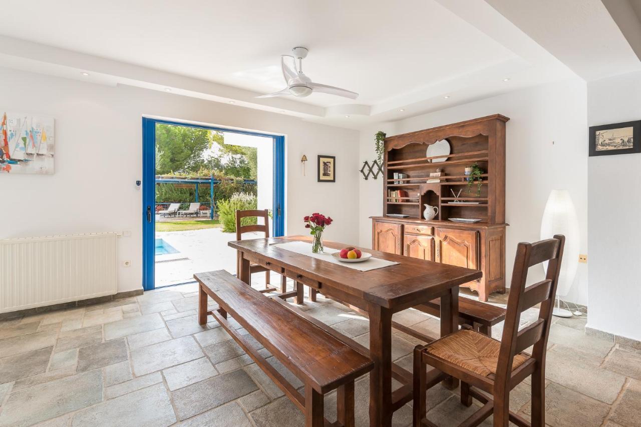 Summer Villa Pasiphae Private Pool - Bbq -Beach 2Min ซูนิโอ ภายนอก รูปภาพ