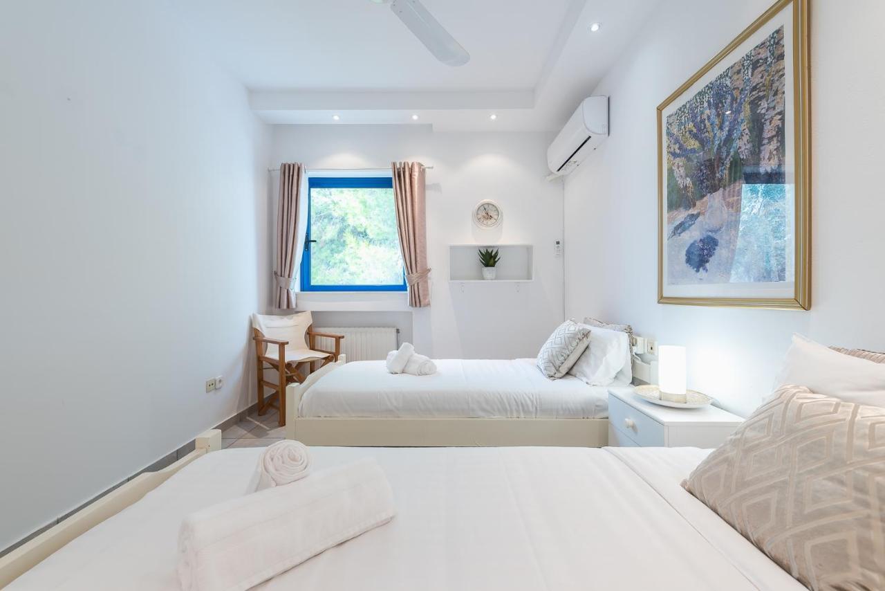 Summer Villa Pasiphae Private Pool - Bbq -Beach 2Min ซูนิโอ ภายนอก รูปภาพ