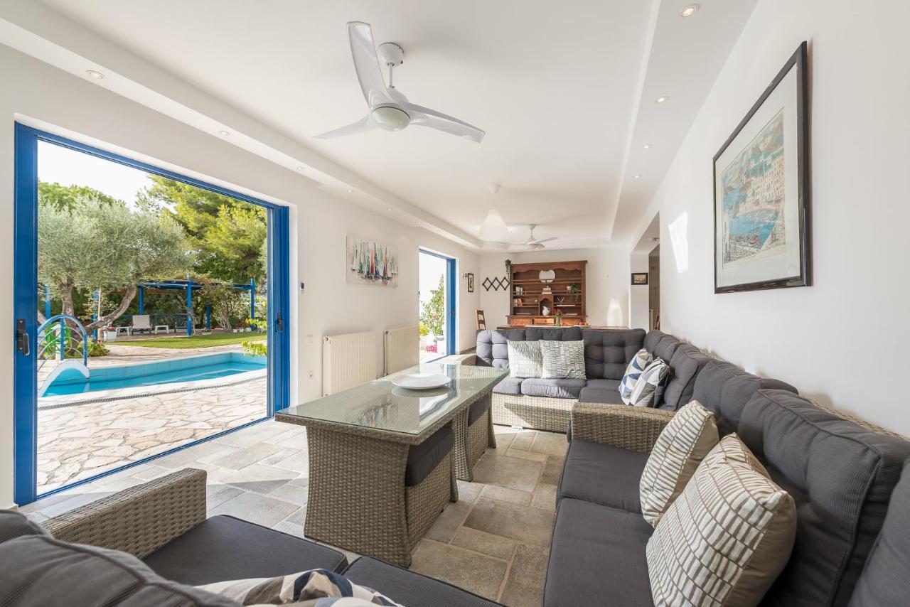 Summer Villa Pasiphae Private Pool - Bbq -Beach 2Min ซูนิโอ ภายนอก รูปภาพ