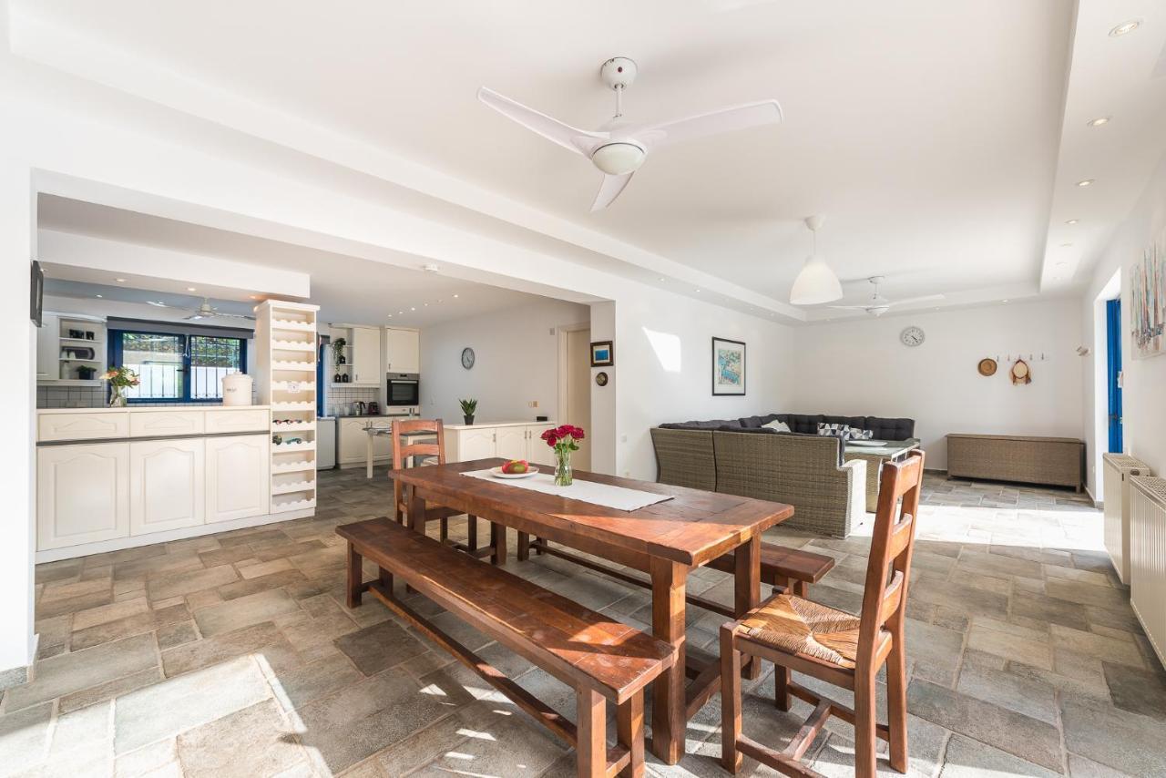 Summer Villa Pasiphae Private Pool - Bbq -Beach 2Min ซูนิโอ ภายนอก รูปภาพ