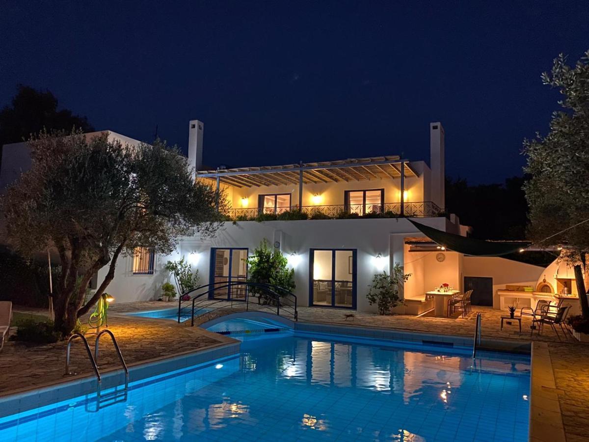 Summer Villa Pasiphae Private Pool - Bbq -Beach 2Min ซูนิโอ ภายนอก รูปภาพ